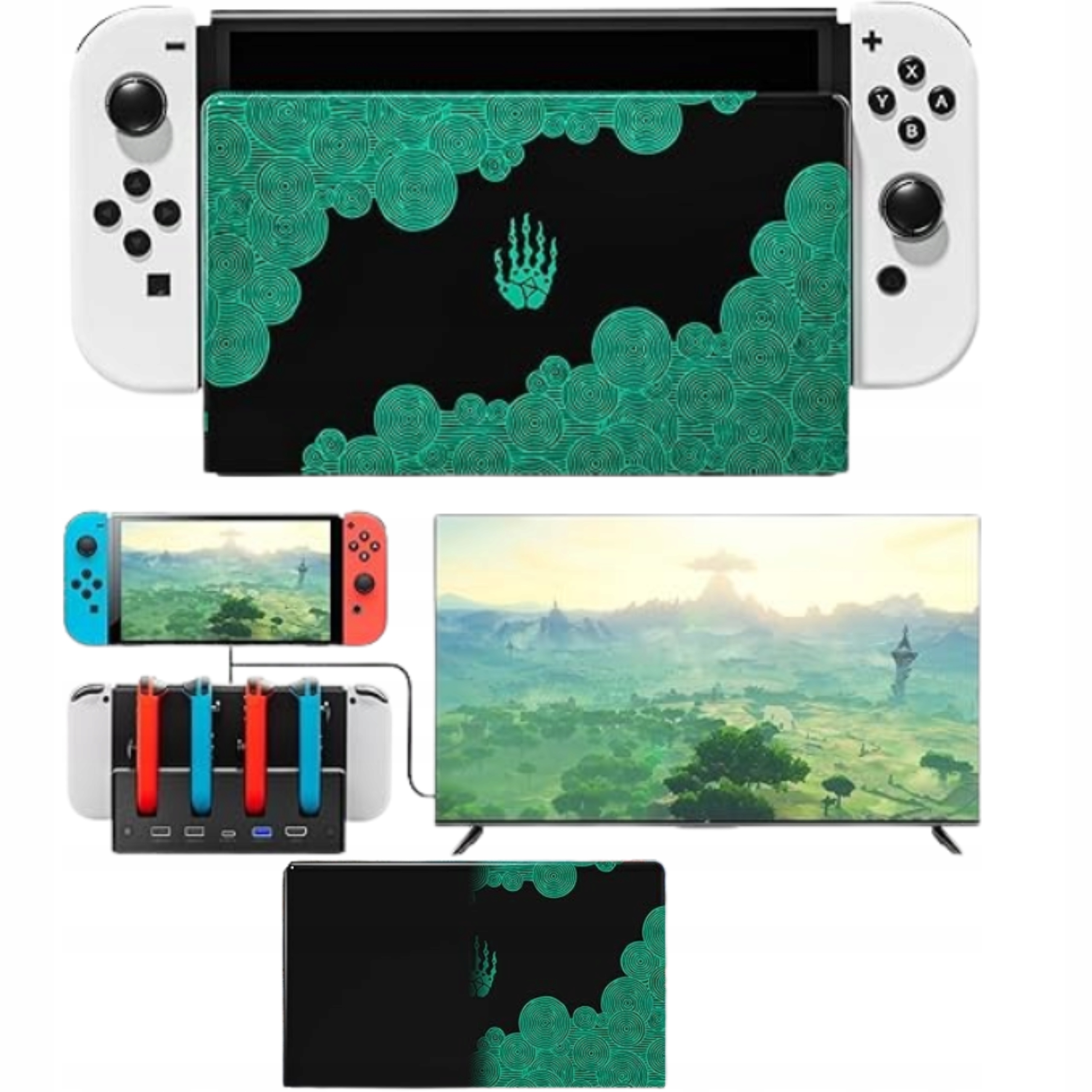 Stacja Dokująca Do Nintendo Switch Oled 4K Hdmi Usb Ładowanie 4 Padów Led