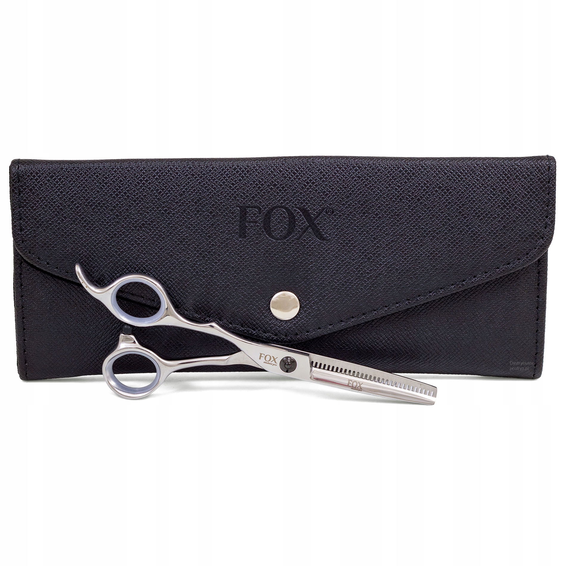 Degażówki Fryzjerskie Fox Student Pro 5.5" Leworęczne etui czarne