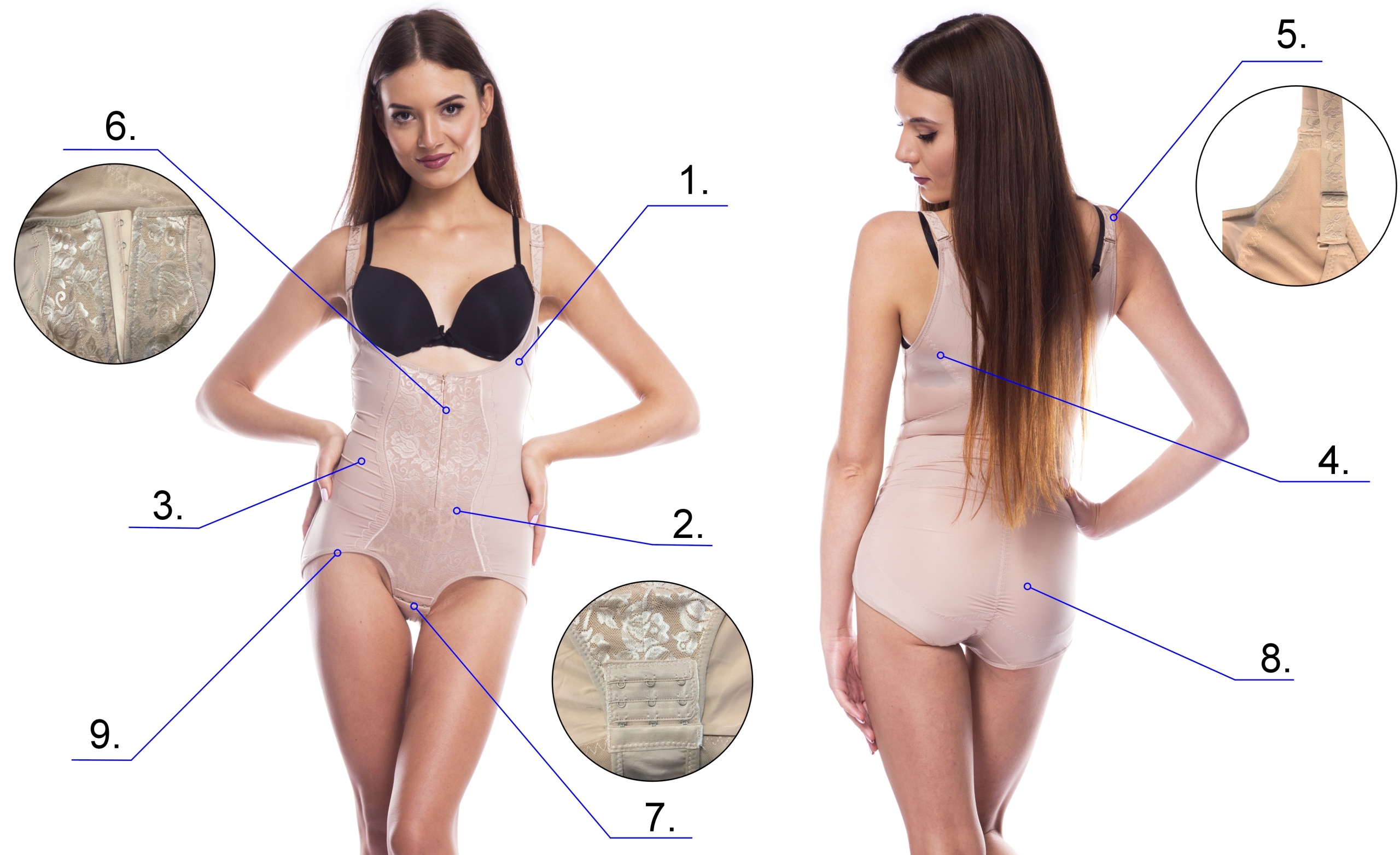 BODY mocno WYSZCZUPLAJĄCE brzuch gorset majtki Rozmiar L/XL