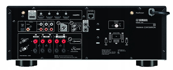 ZESTAW KINA DOMOWEGO YAMAHA RX-V4A +TAGA HARMONY TAV-506 v.2 F+C+S czarne Stan opakowania oryginalne