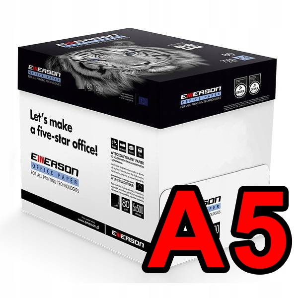 

Papier biurowy ksero Emerson 80g A5 karton 5000ark