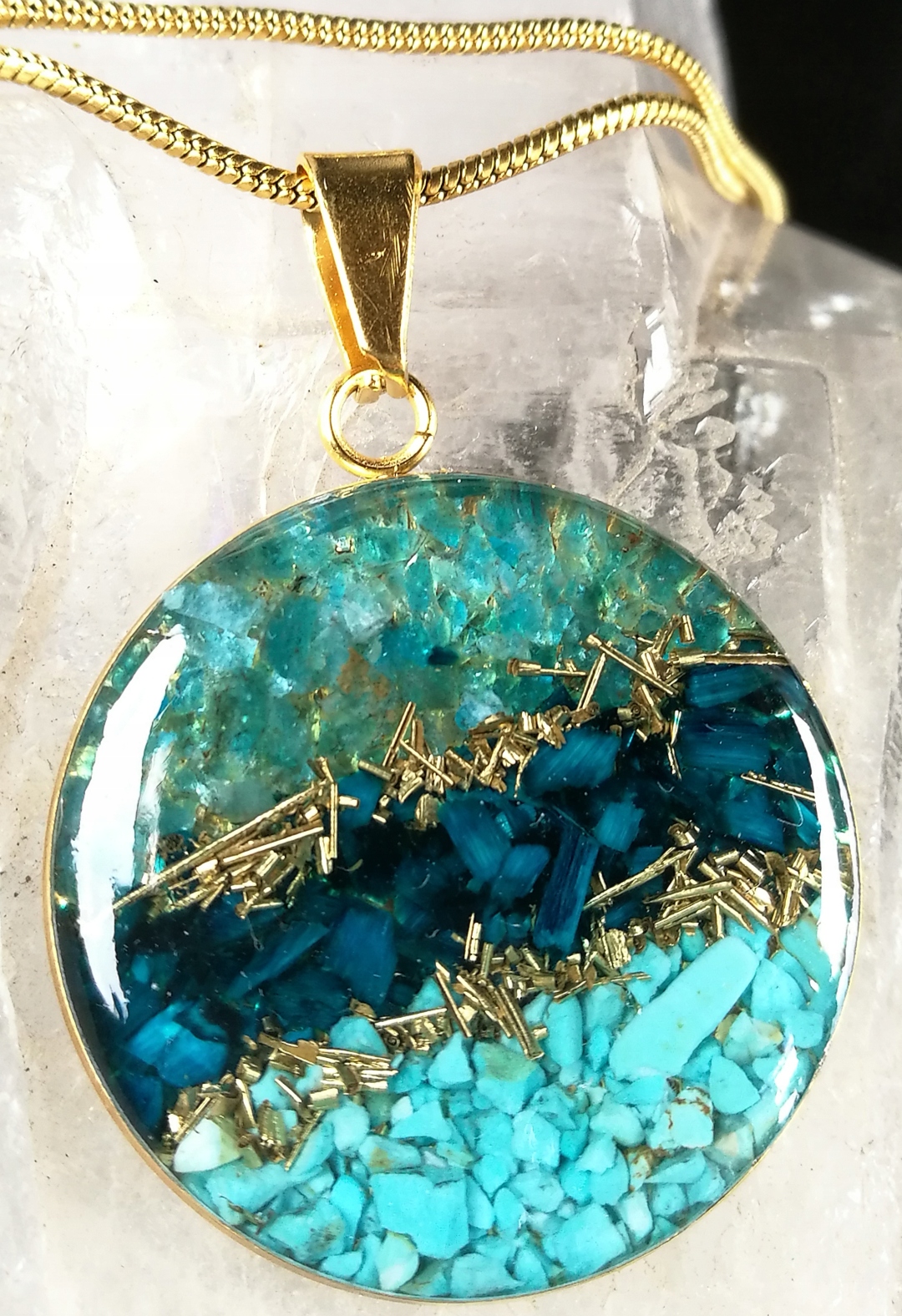 Orgonit Zářič 5G Tygří Oko Tyrkysová Apatit