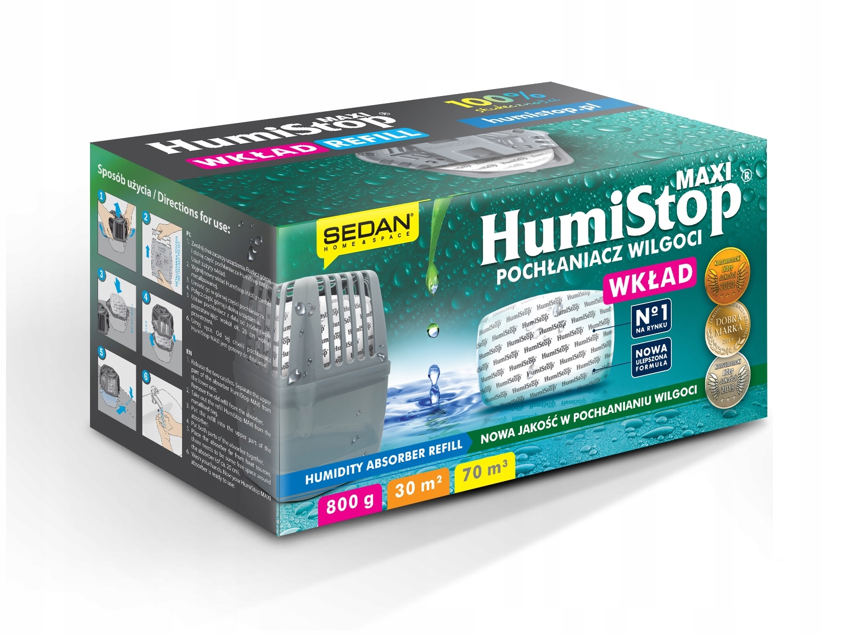 

Wkład, zapas do pochłaniacza wilgoci Humistop Maxi