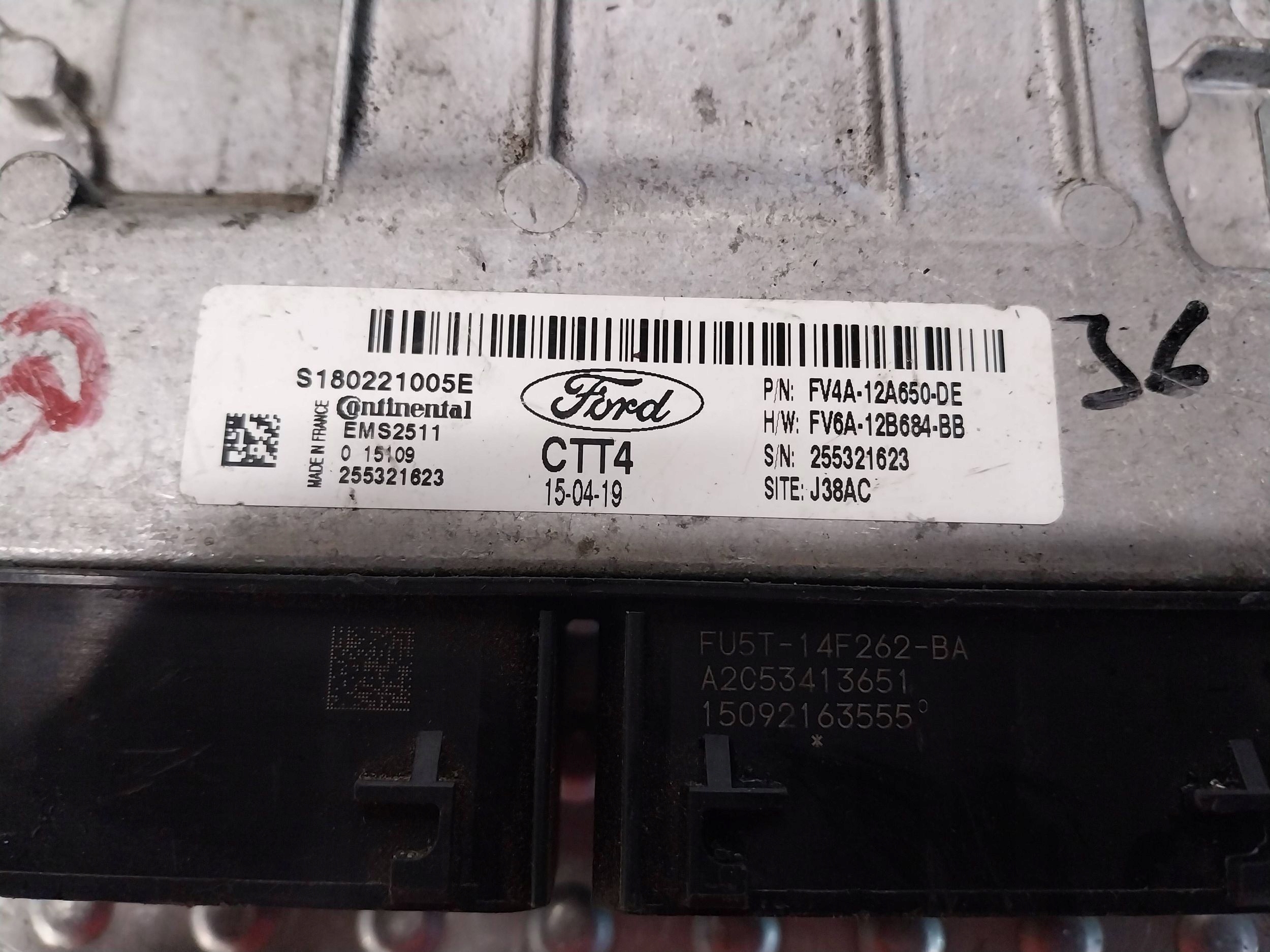 computer control unit of the engine FV4A-12A650-DE FORD KUGA MK2 1.5 ECOBOOST