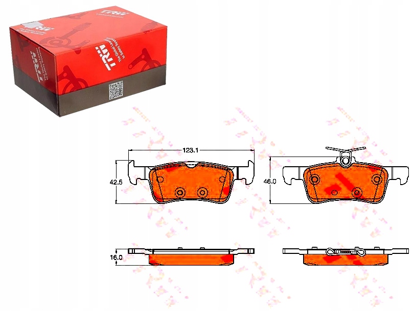 Brzdové Destičky Peugeot Zadní 308 1,2-2,0 13- Trw