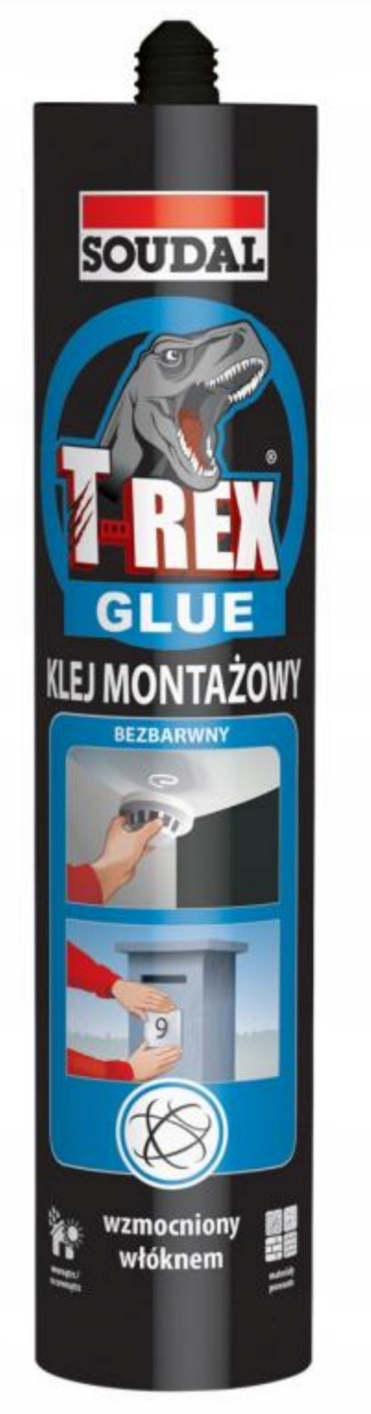 

Soudal Klej Montażowy T-rex Bezbarwny 310g Glue