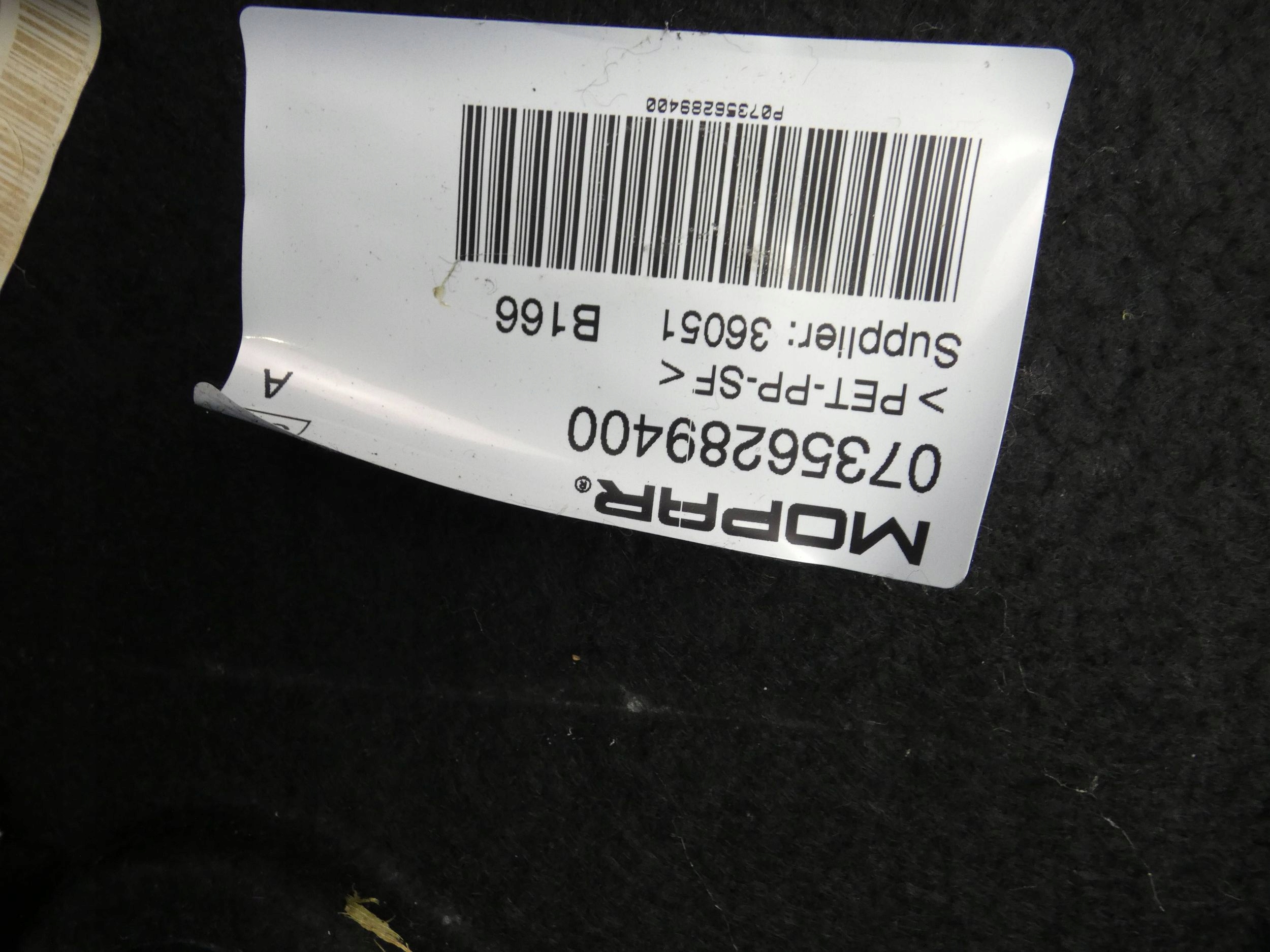 FIAT 500X 500 X side upholstery boot left rear part