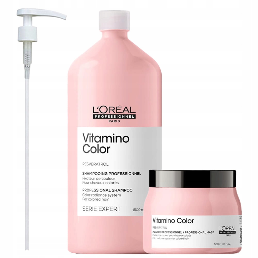 Loreal Vitamino Color sada pro barvené vlasy šampon 500 maska 250