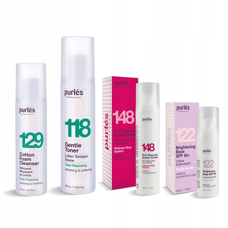Purles 129 Cotton pěna 11 8 toner 200 Ml 122 báze Spf 50+ 148 krém
