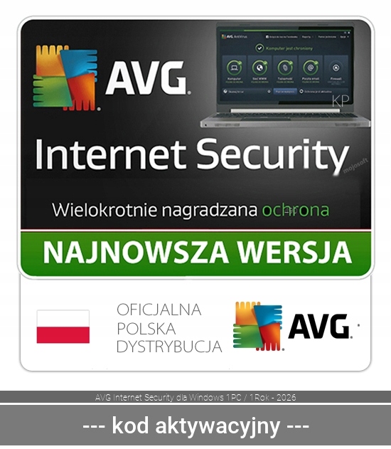 AVG Antywirus AVG Internet Security 2026 1 st. / 12 miesięcy ESD
