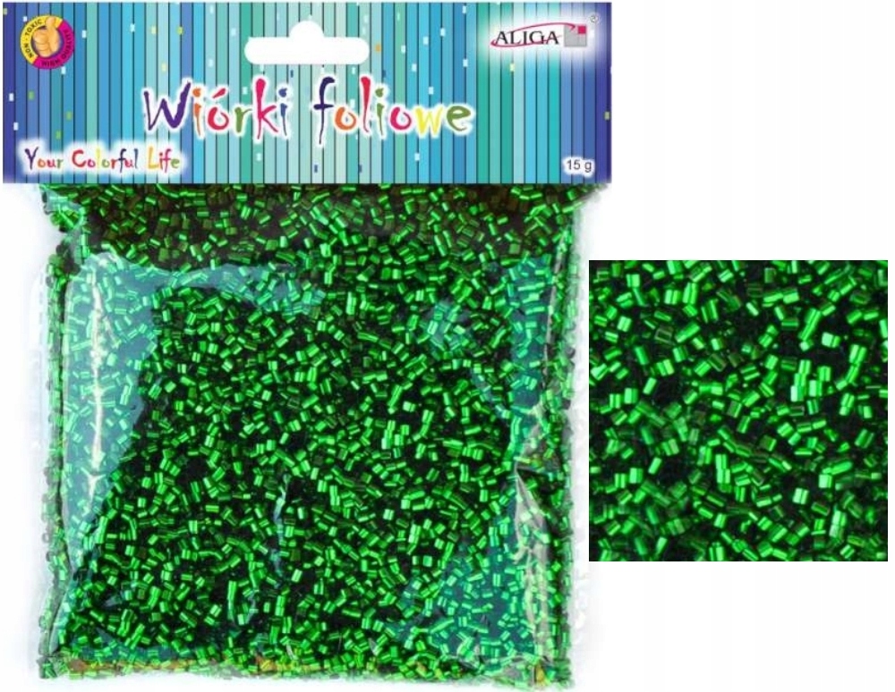 wiórki foliowe  zielone op.15g  | WF-04 — 4