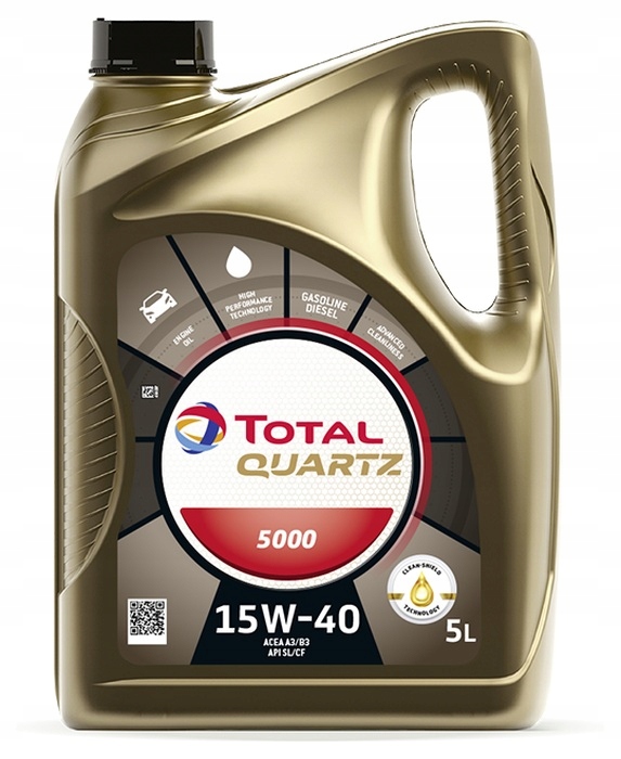 Total Olej Quartz 15W40 5 L 5000 Sl/cf A3/B3 229.1 Pes B71 2295