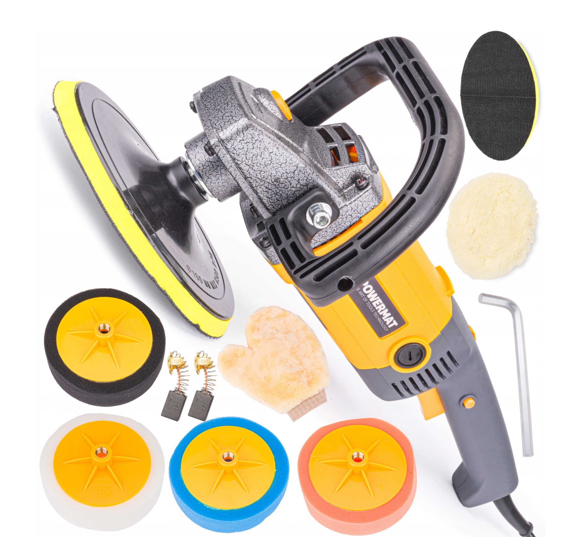 Polerka SAMOCHODOWA Do Lakieru 2600W 4x Gąbka Filc