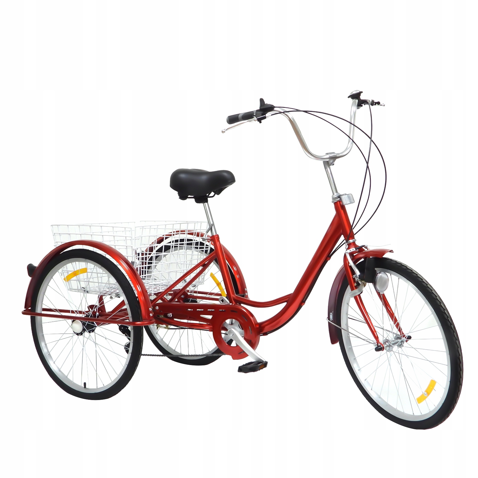 Rower trójkołowy dla dorosłych 24" ze światłami