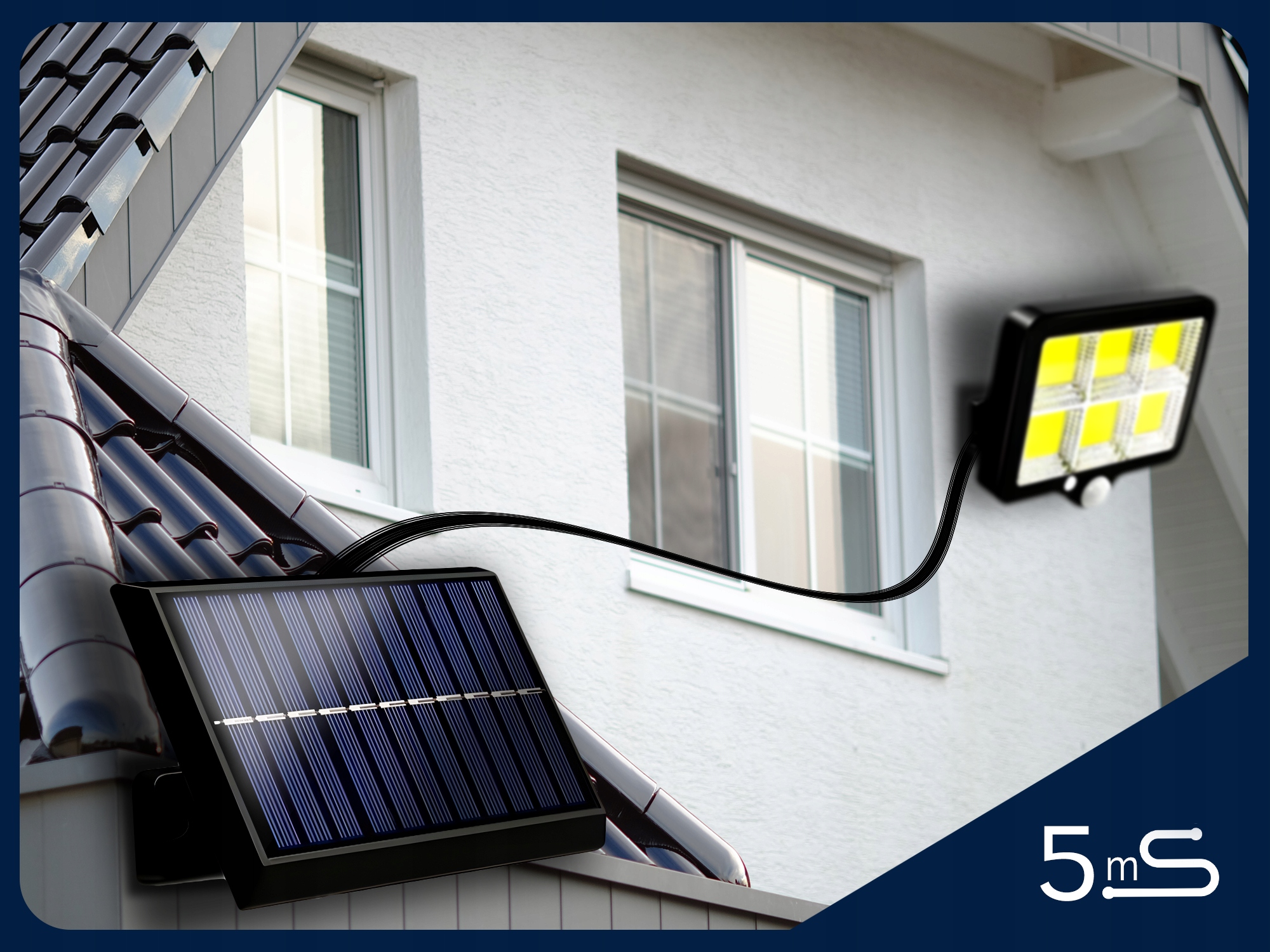 LAMPA SOLARNA Z CZUJNIKIEM RUCH ZMIERZCHU LED ZEWNĘTRZNA OGRODOWA + PILOT Moc lampy 300 W