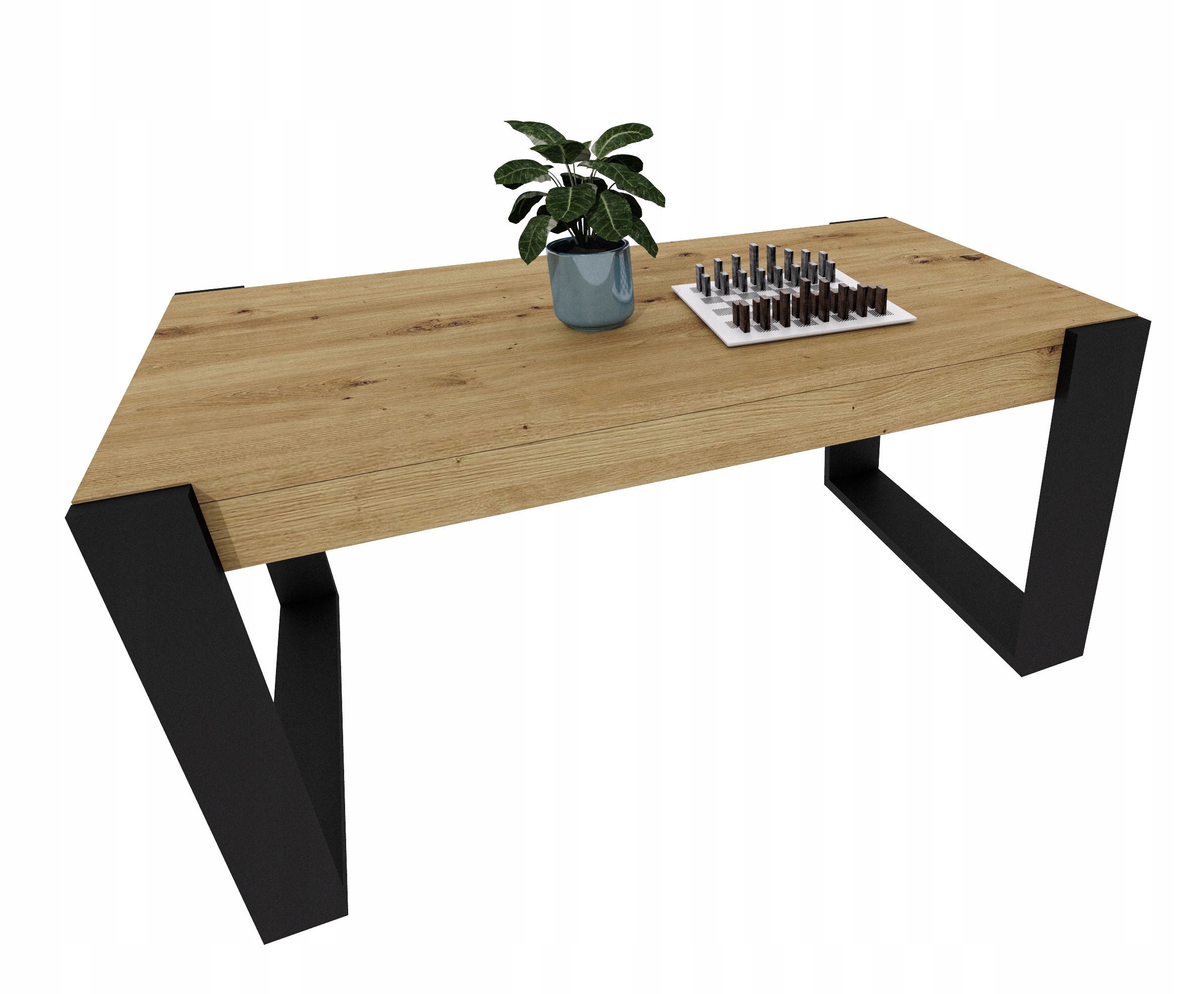 Kávový stolek Karo II loftová lavice moderní dub Artisan