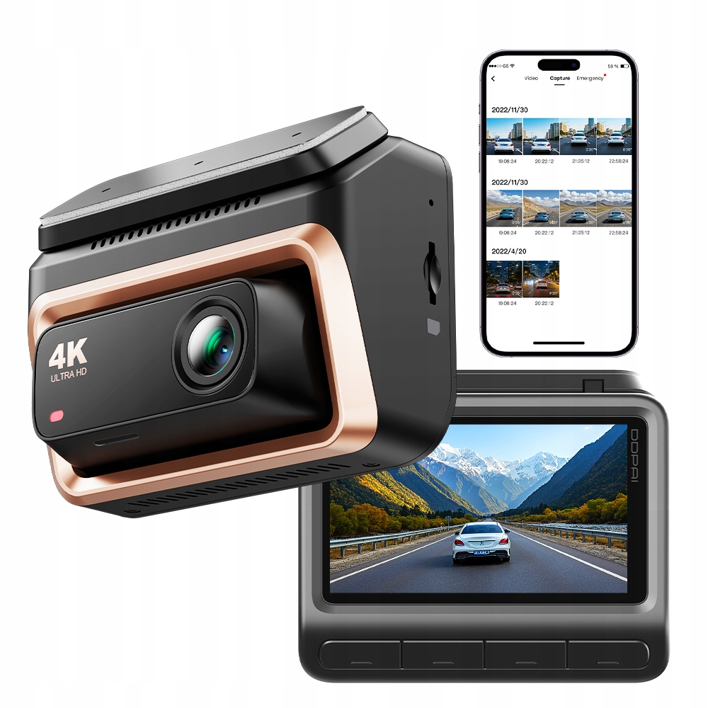 Ddpai Z60 Pro Autokamera 4K Hdr Gps Wifi Bluetooth