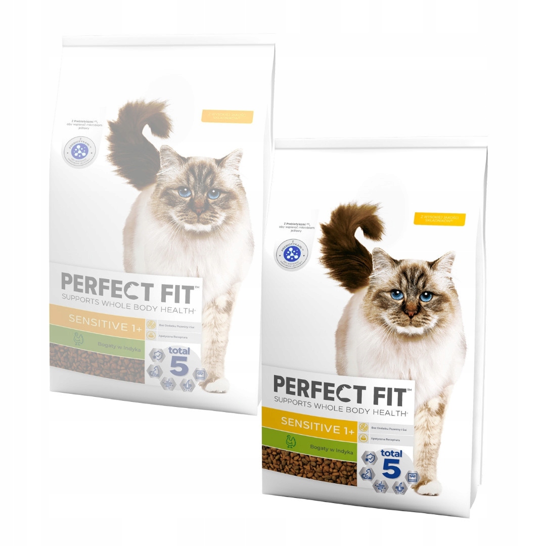 Levně Perfect Fit Sensitive 1+ s krůtím masem 2x7 kg Suché Krmivo pro citlivé kočky