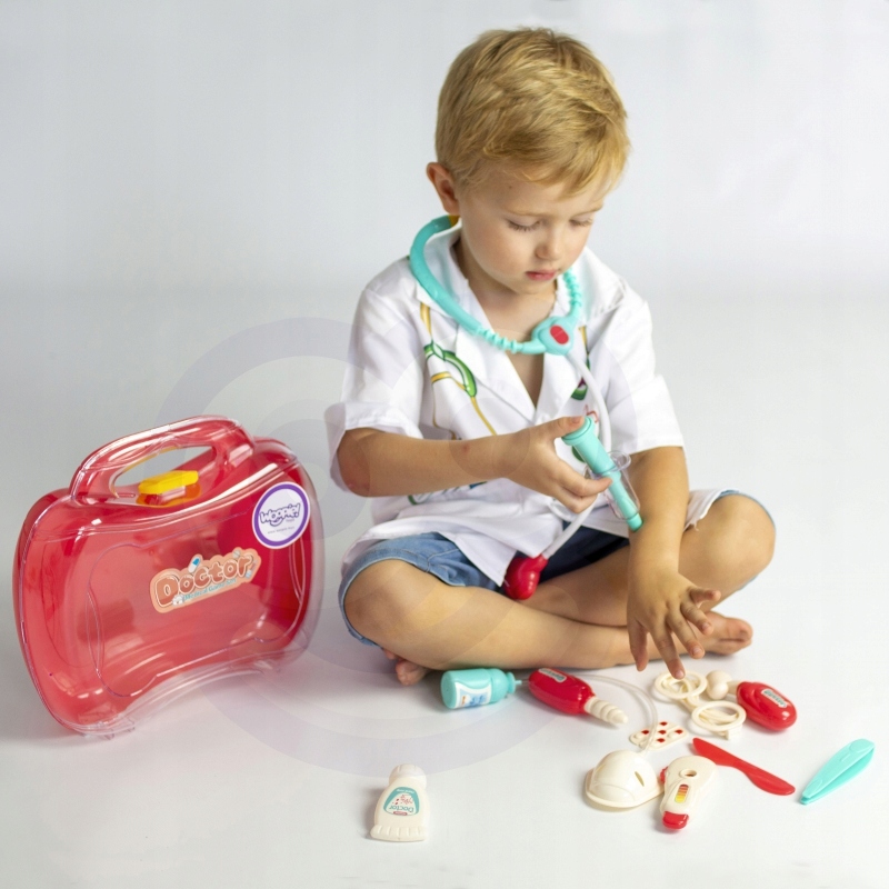 WOOPIE Zestaw Lekarski Mały Lekarza Doktor w Walizce + Akc. Materiał plastik