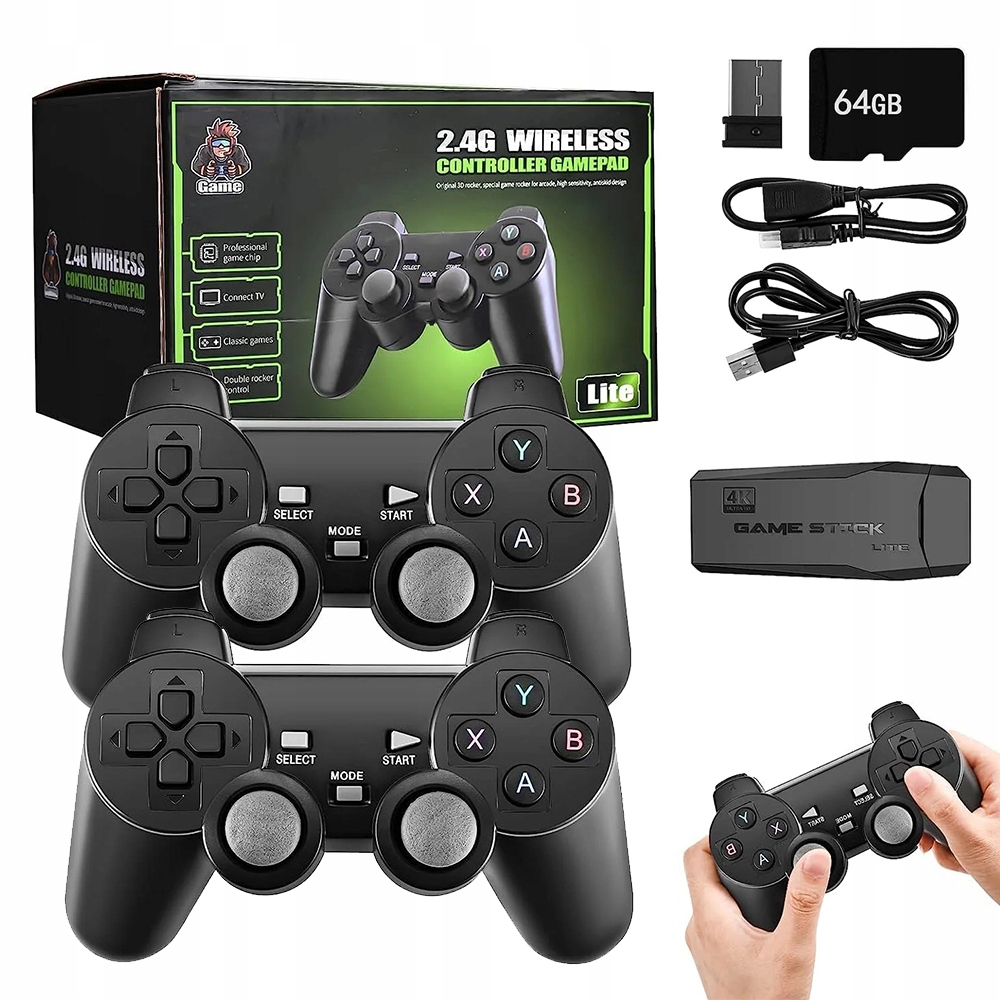 Gra Telewizyjna Tv Retro Konsola Hdmi Bezprzewodowa 2xPAD 20000 Gier