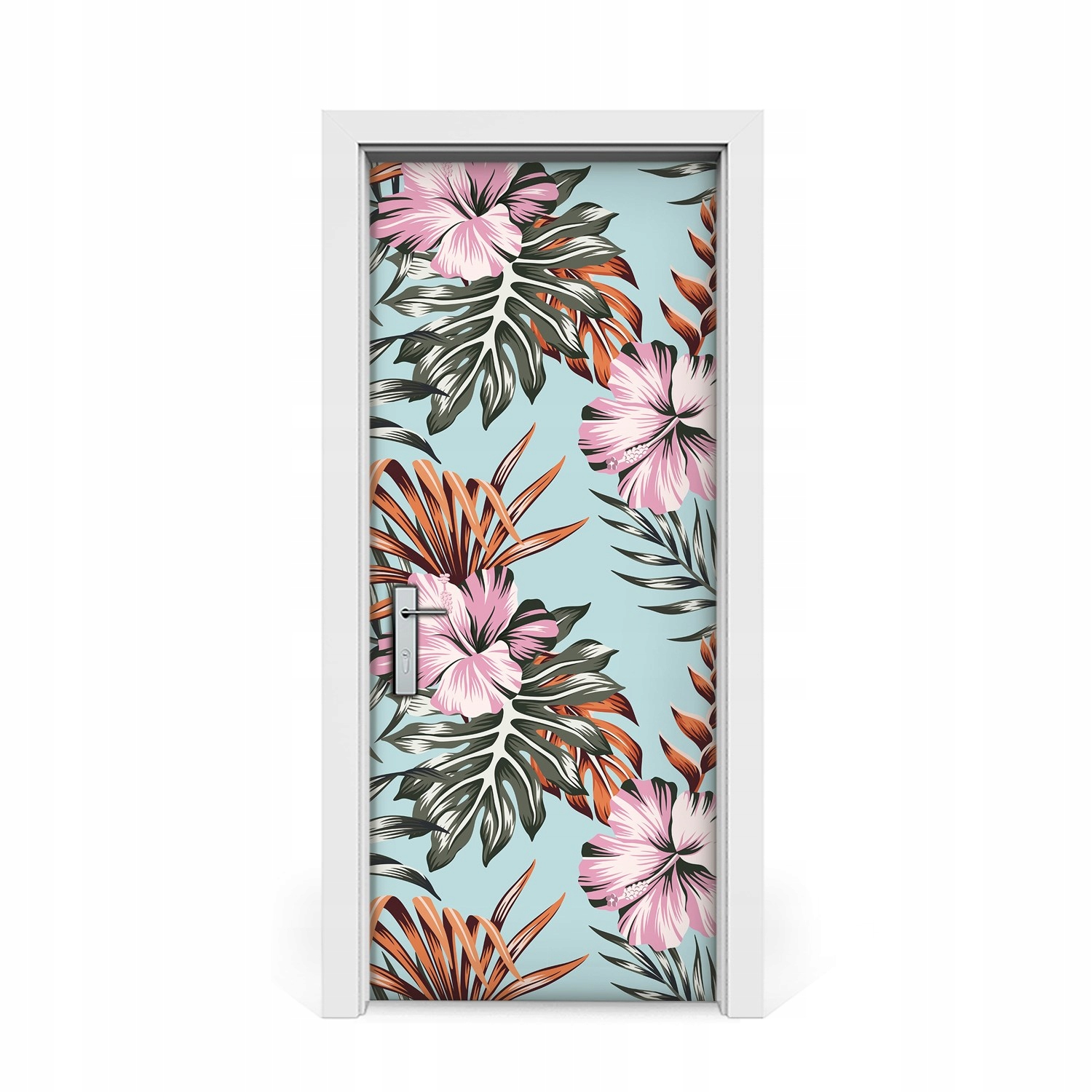 

Naklejka na drzwi Różowe kwiaty hibiskusa 85x205