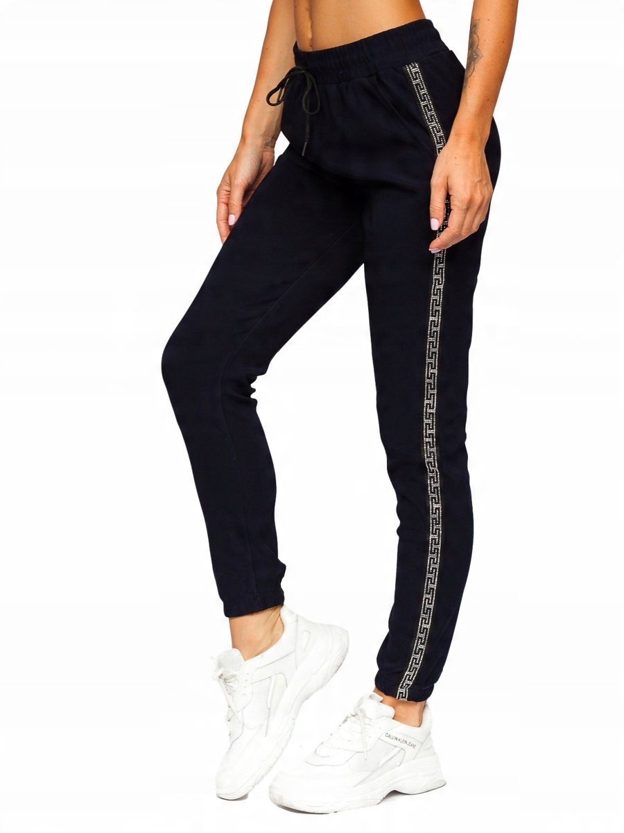 

Spodnie Damskie Dresowe Granatowe W6983 Denley_xl