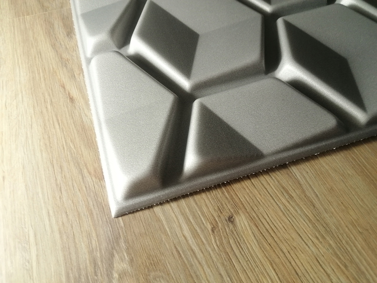 KASETONY sufitowe Dekoracja na ścianę HONEY SZARY Szerokość produktu 50 cm