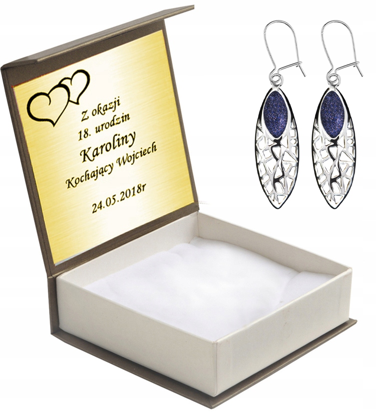 

Kolczyki Ażurowe Z Nocą Kairu Na Prezent + Grawer