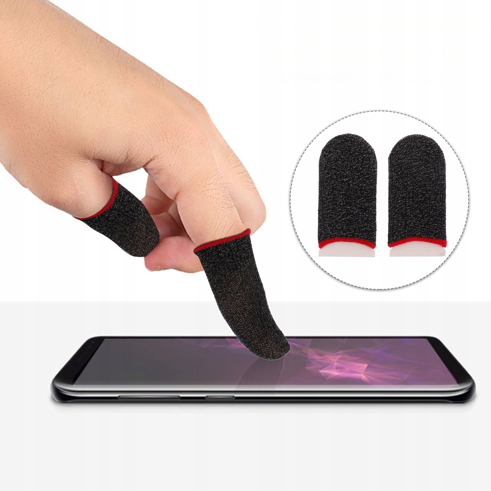 NAKŁADKI NA PALCE Z EKRANEM DOTYKOWYM ANTYODCISK PALCÓW 5 Elementy zestawu inny