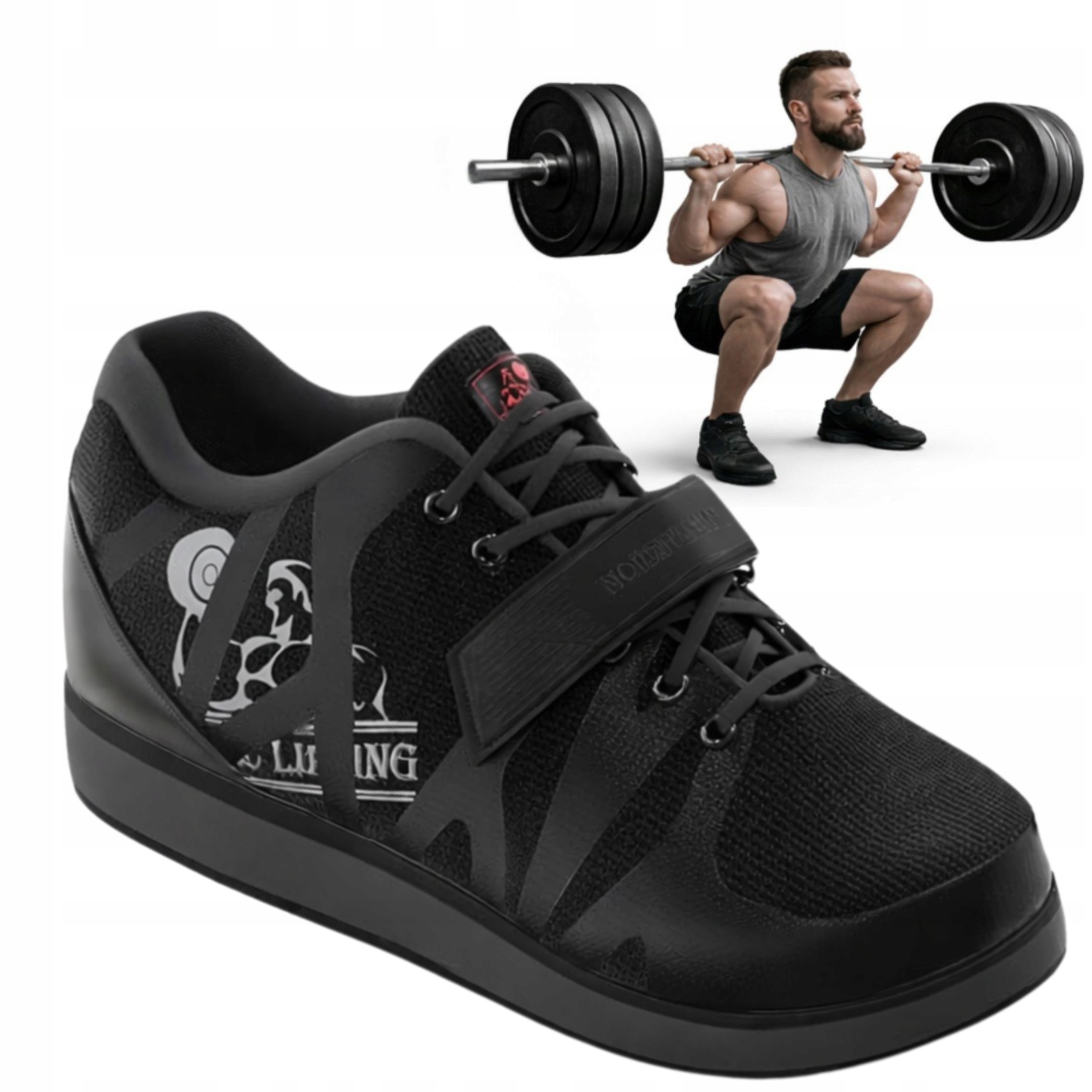 Buty Do Podnoszenia Ciężarów Na Siłownie Czarne Sportowe Treningowe 44
