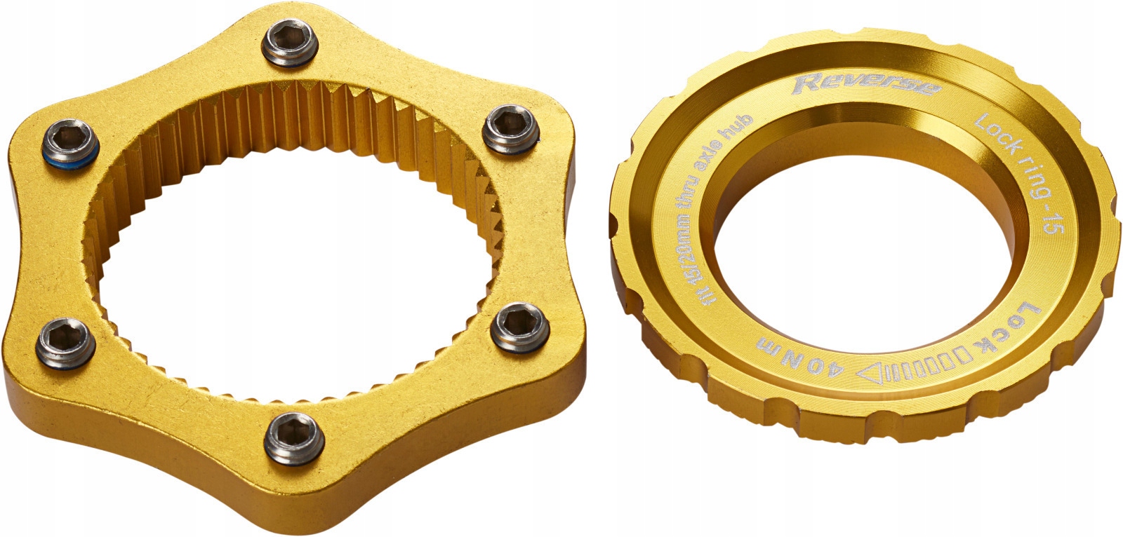 Adapter Centerlock Reverse 6-otworowy złoty
