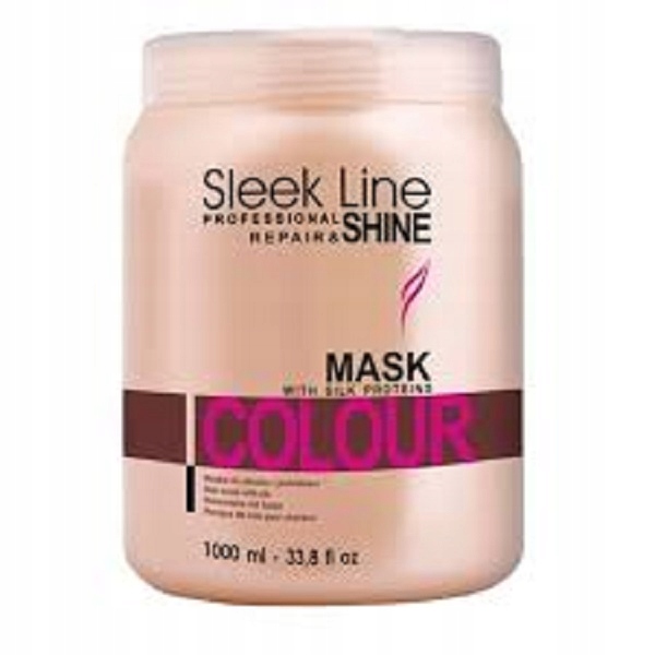 Maska na vlasy s hedvábím pro barvené vlasy Stapiz Sleek Line Colour 1000