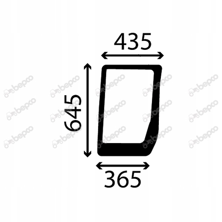 čelní sklo spodní pravé New Holland T 87566891