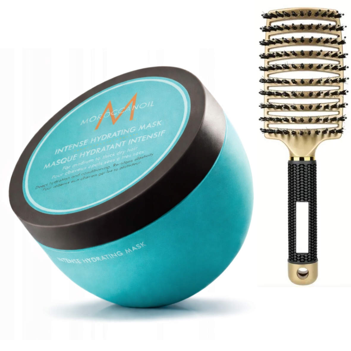 Moroccanoil Intense Hydrating Mask intenzivní hydratace 250 ml kartáč