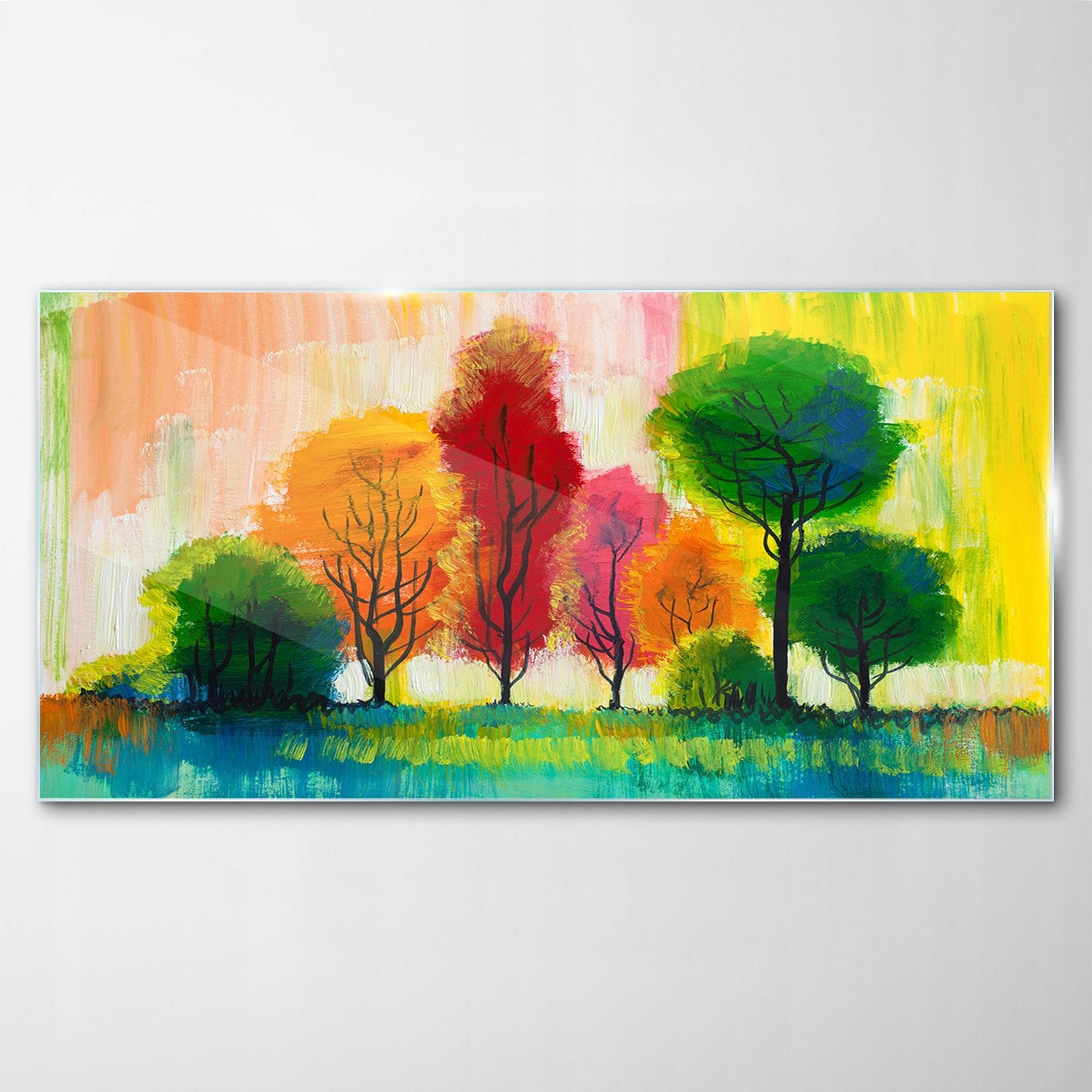 

Hartowany Obraz Szklany Drzewa Art Sztuka 140x70