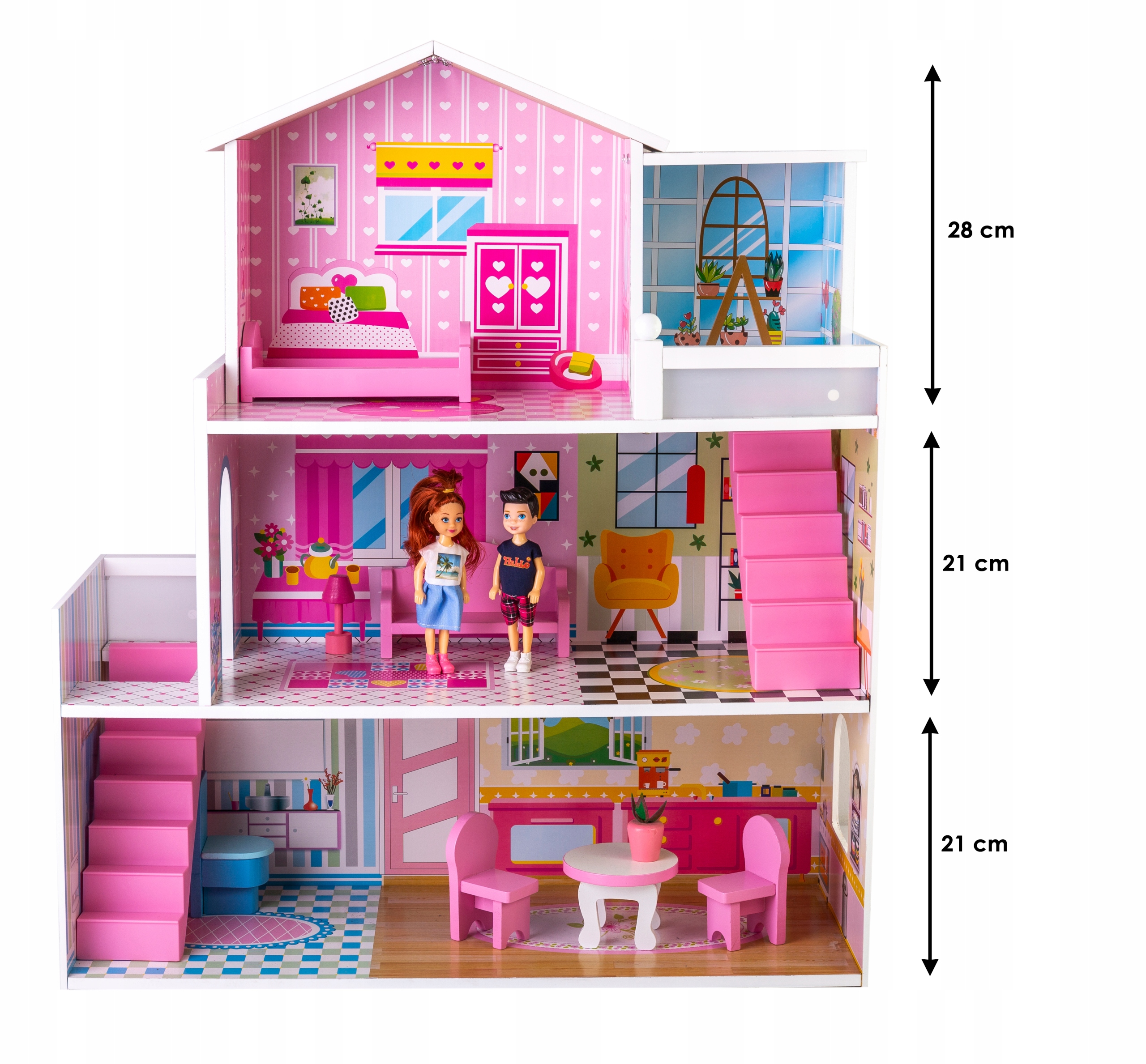 DREWNIANY DOMEK DLA LALEK DO WYS.18 CM Bohater brak