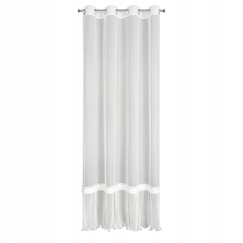 Záclona 140x250 Megan bílá připravená na očkách