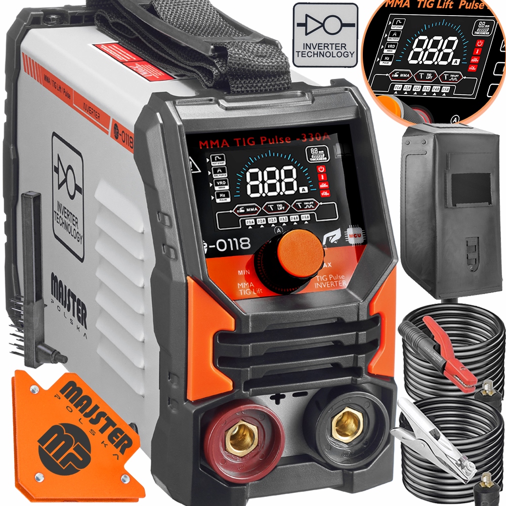 Spawarka inwertorowa Majster Polska 20-330 A230 4kVA Inwertorowa Przyłbica