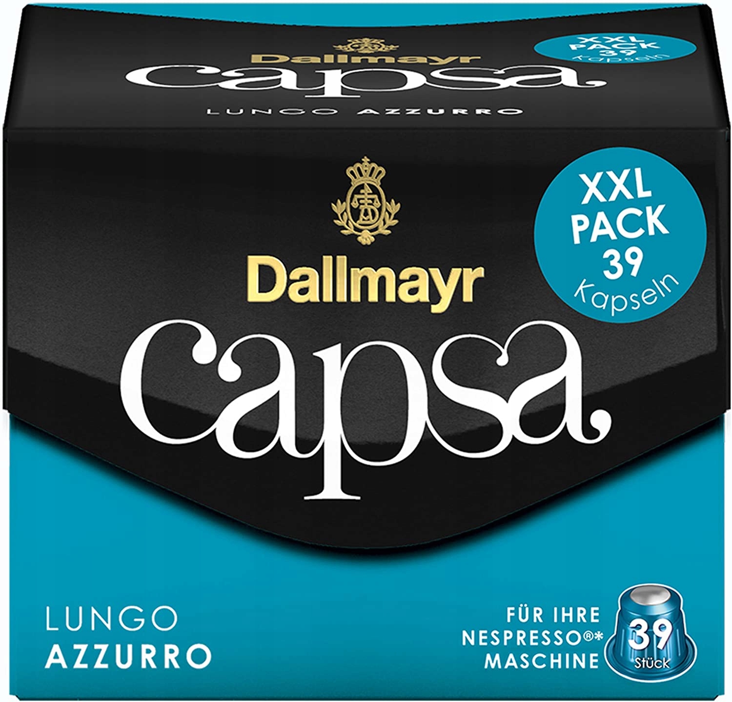 Capsa Kapsułki Nespresso Dallmayr Lungo Azzurro XXL 3X39 Kapsułek