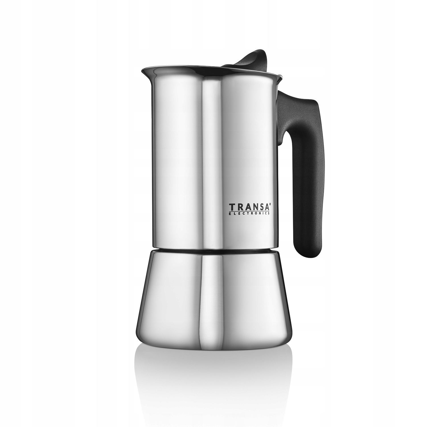 KAWIARKA ZAPARZACZ DO KAWY STAL NIERDZEWNA 6 FILIŻANEK KAWY TRANSA 300ml Kolor odcienie szarości i srebra