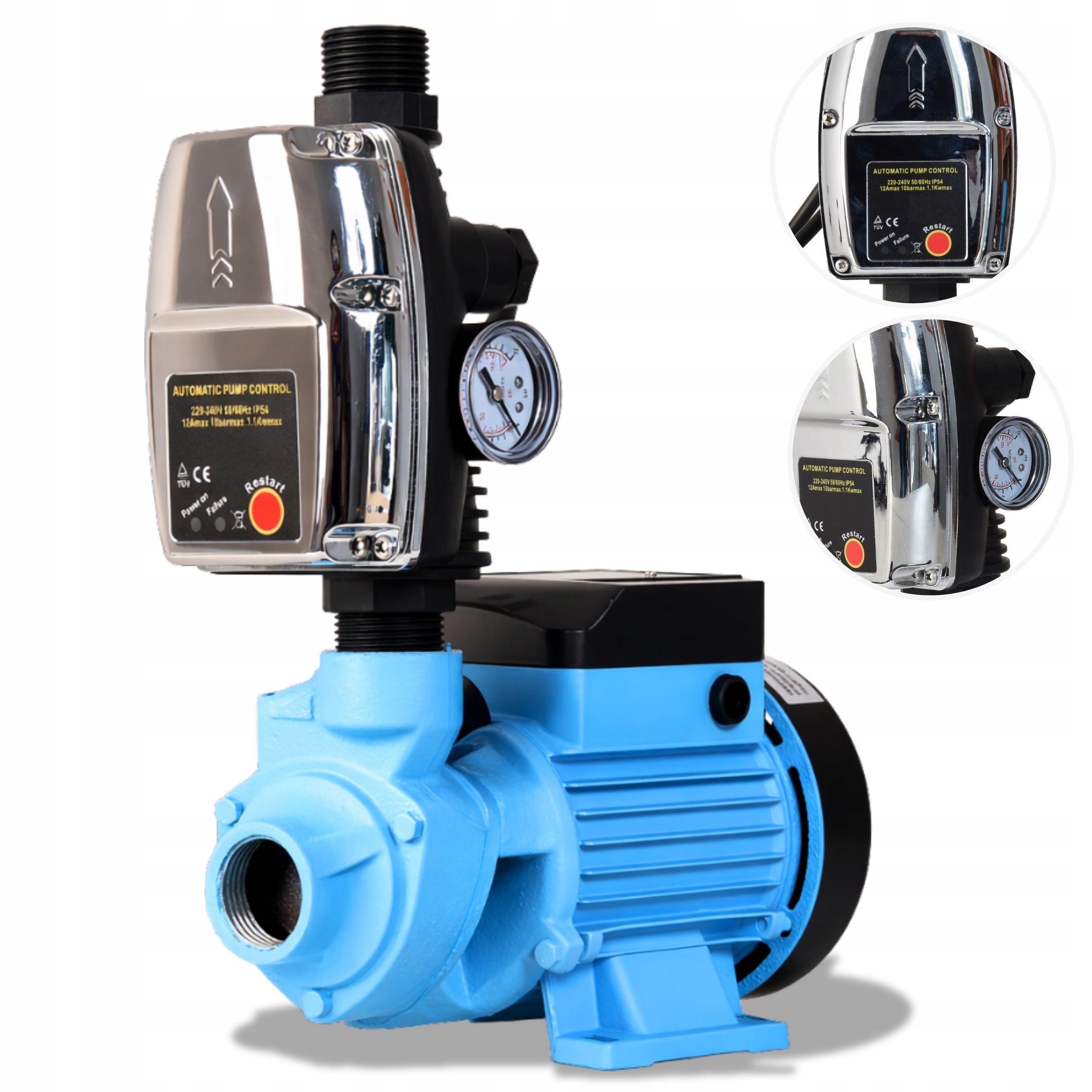 Tichá Zahradní Pumpa 370 W 35 L/min S Ovladačem A Vypínačem Čerpadla Na Vodu