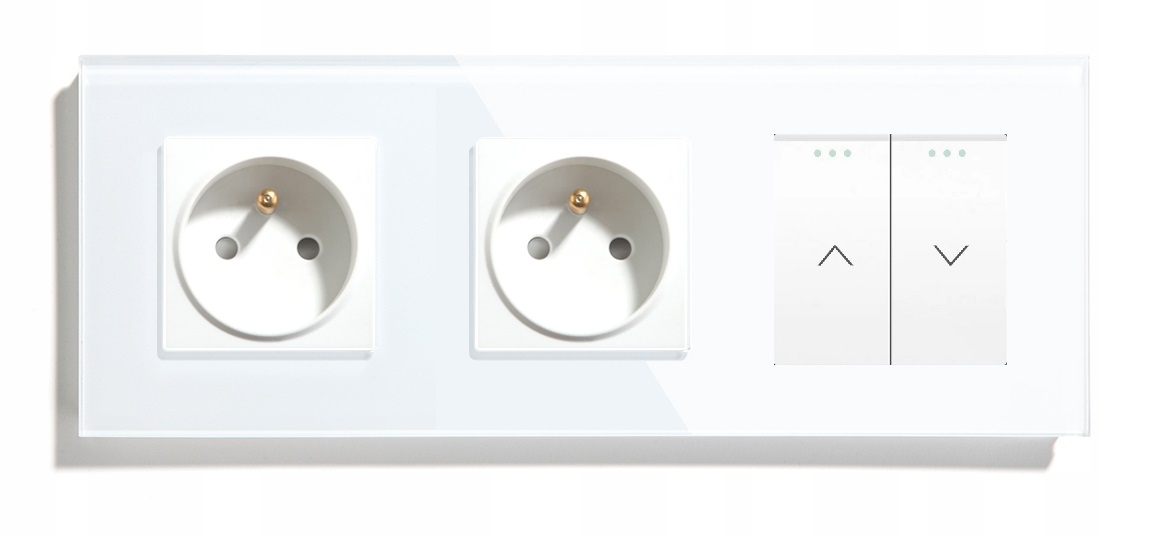 Skleněná Elektrická Zásuvka S Trojitým Rámeček, Vypínač Rolety