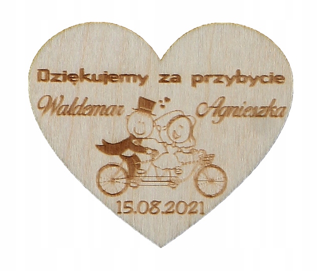 

Podziękowania Serce Magnes Na Ślub Chrzest Komunia