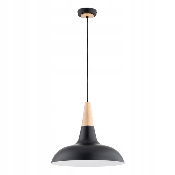 Závesná lampa kruh Doro Čierna čarodejnícka čiapka klasické osvetlenie stola