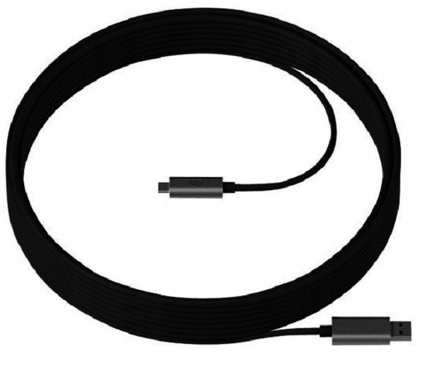 Kábel Logitech Usb Usb typ C, 10 m, čierny
