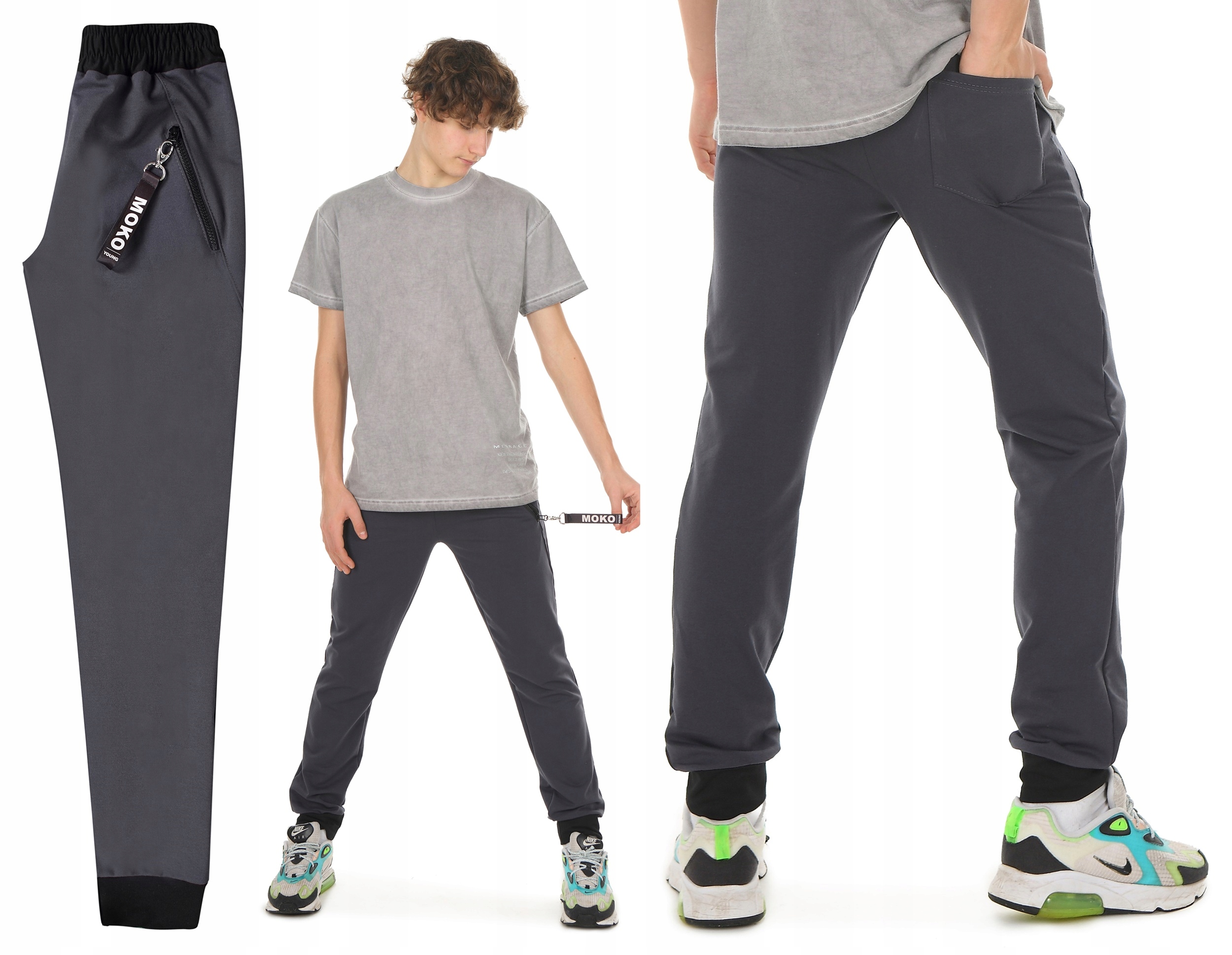 Spodnie dresowe ZAPINANE KIESZENIE r.146 Prod.PL