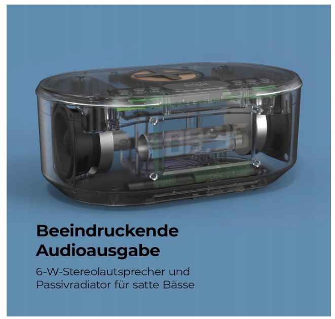 Cyfrowy budzik z radiem, ładowaniem bezprzewodowym (różowy) Kolor różowy