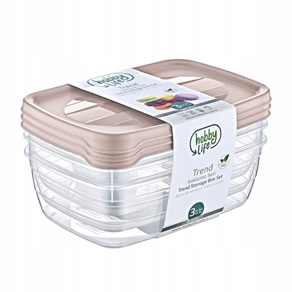 

Zestaw Pojemników Pojemniki Trend 1200ML 3SZT MIX