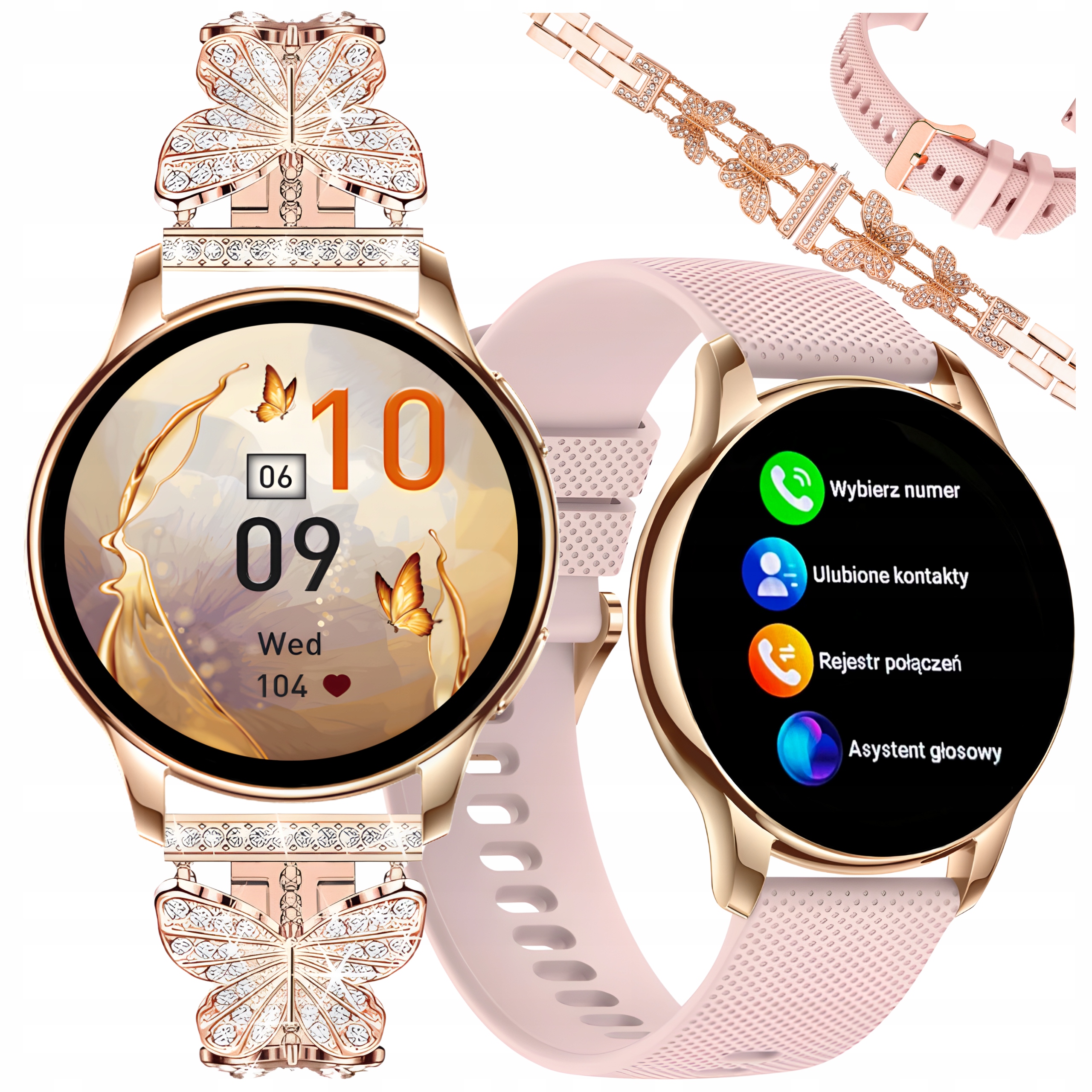 SMARTWATCH DAMSKI ZEGAREK PL MENU POWIADOMIENIA ROZMOWY SMART WATCH SPORT