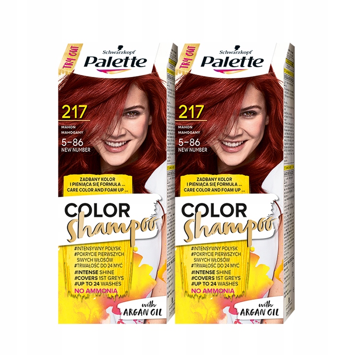 

Palette Szampon Koloryzujący 217 Mahoń 24 mycia x2